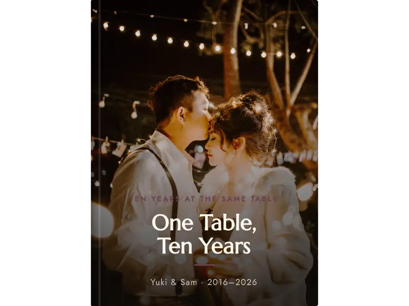 nouveau cover design for a personalised anniversary cookbook